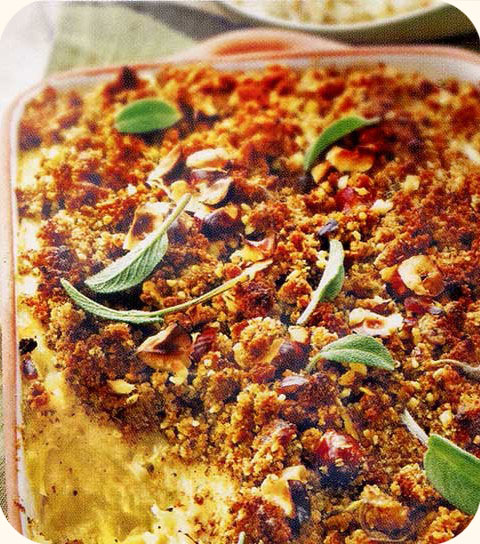 Brandade de morue gratinée à la sauge