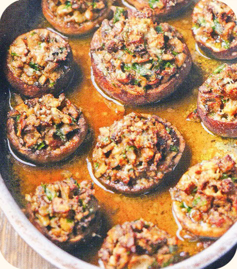 Champignons farcis aux foies de volaille
