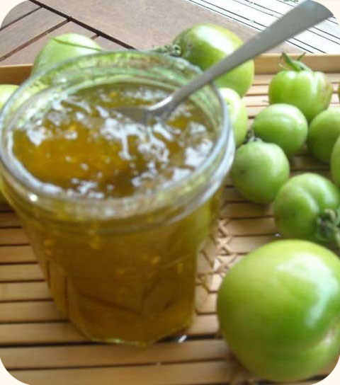 Confiture de tomates vertes au citron