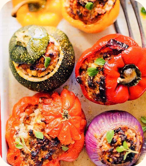 Petits farcis à la Feta et à la viande hachée