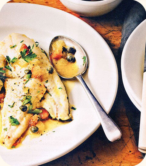 Filets de turbot sauce grenobloise