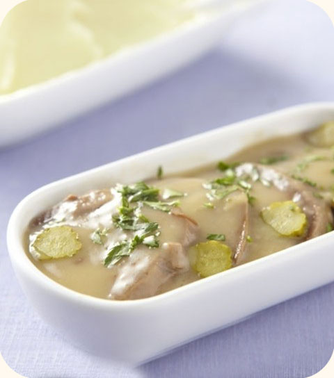 Langue de boeuf sauce piquante