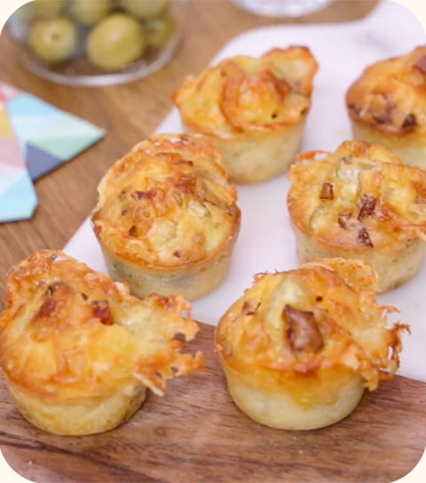 Muffins chorizo olives vertes